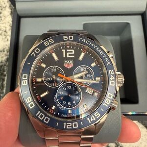 TAG Heuer Formula 1 Chronograph 43mm CAZ1014 Blue Dial Full Set